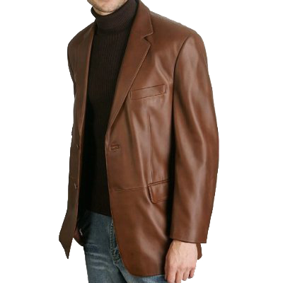 Two-Button Lambskin Leather