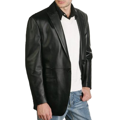 One Button Lambskin Leather