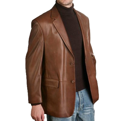 Two-Button Lambskin Leather