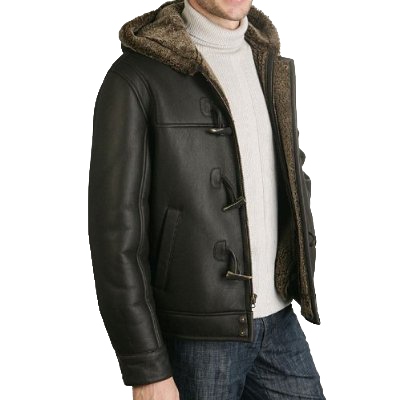 Hooded Sheepskin Shearling Jacket