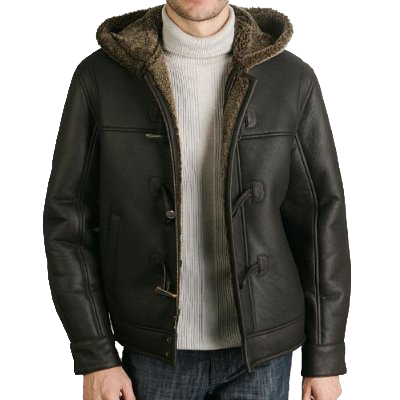 Hooded Sheepskin Shearling Jacket